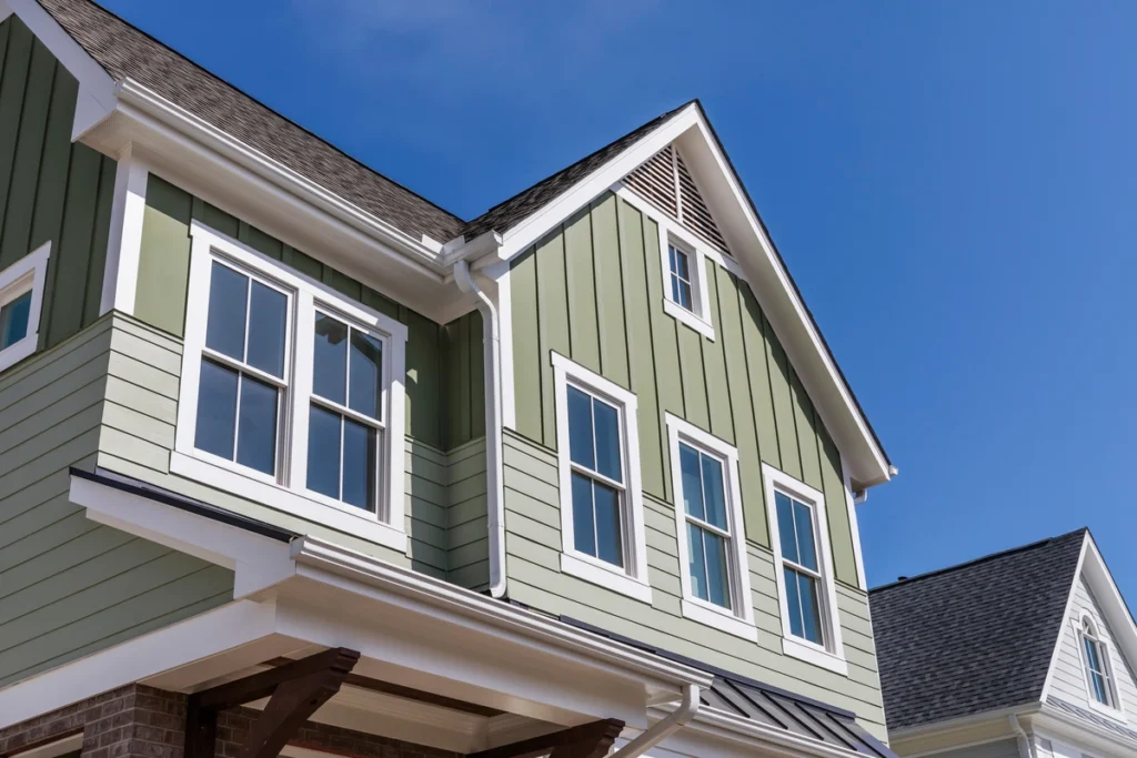 new green siding for a home