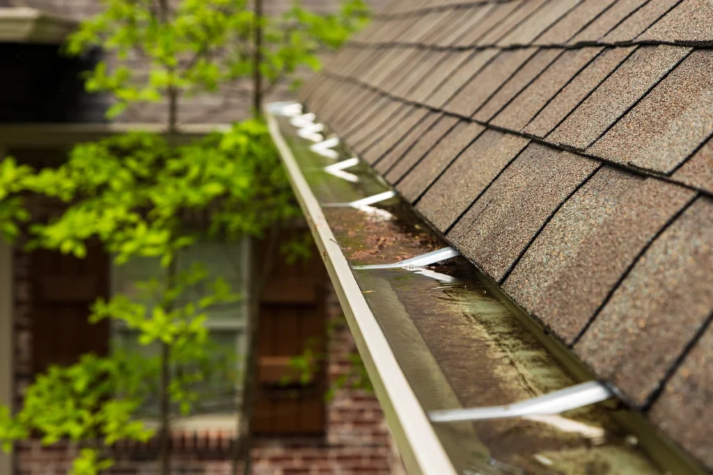 water in gutters