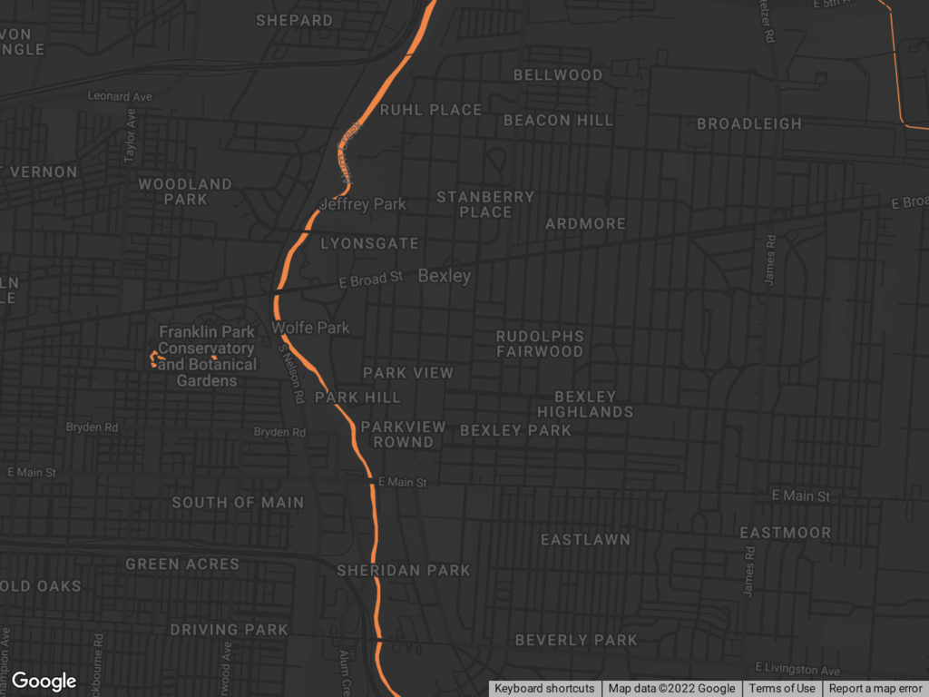 bexley roofing company service area map