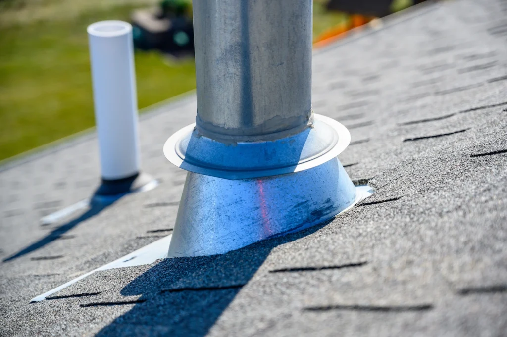 roof boot with flashing clos eup