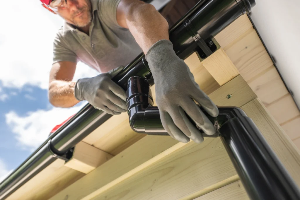 close up to gutter placement- how to install gutters