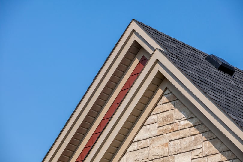soffit vent-soffit vents near the peak of a roof