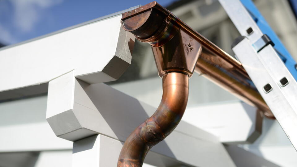 gutter colors-copper gutters
