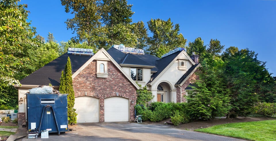 roofing materials list-home being prepared for a roof replacement