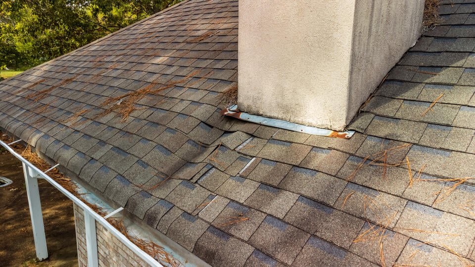 cost to replace roof-sagging shingle roof on house