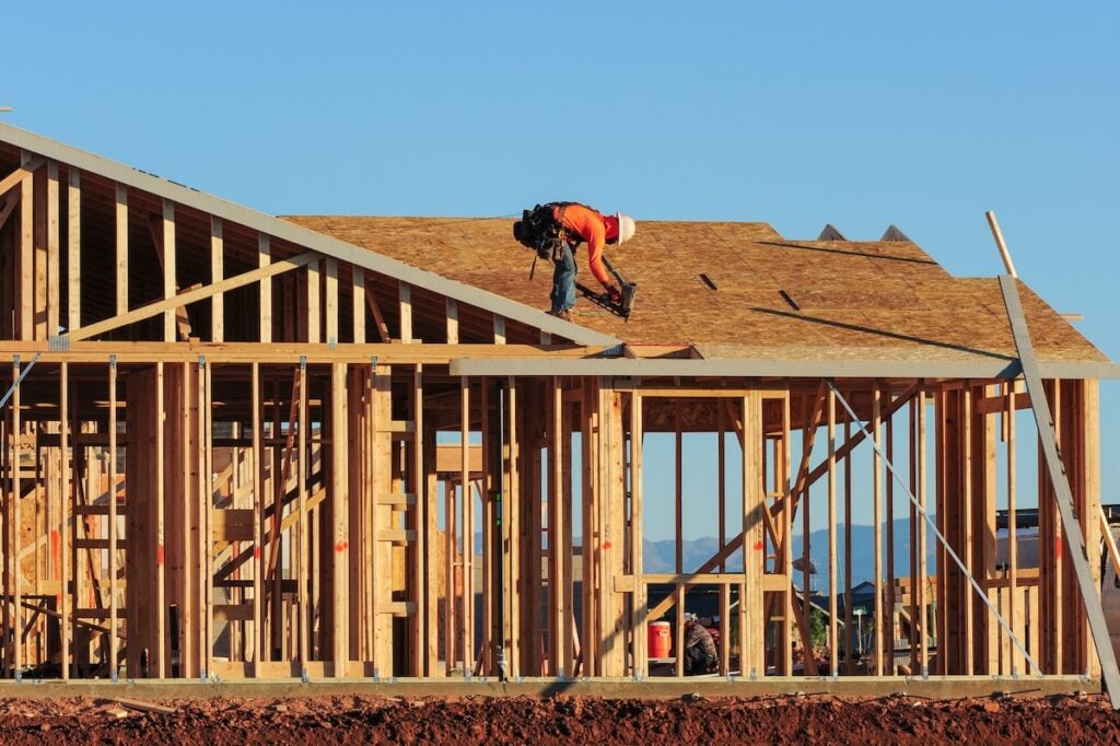 roofing in progress safety equipment