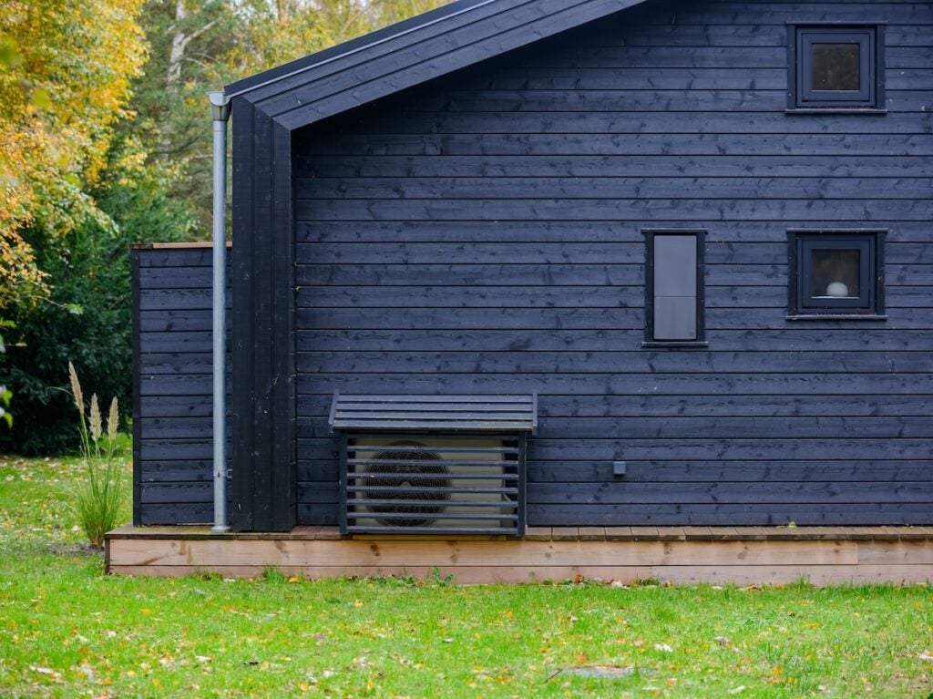 blue wood siding