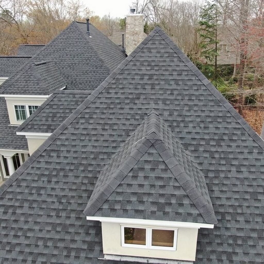 new installed shingle roof